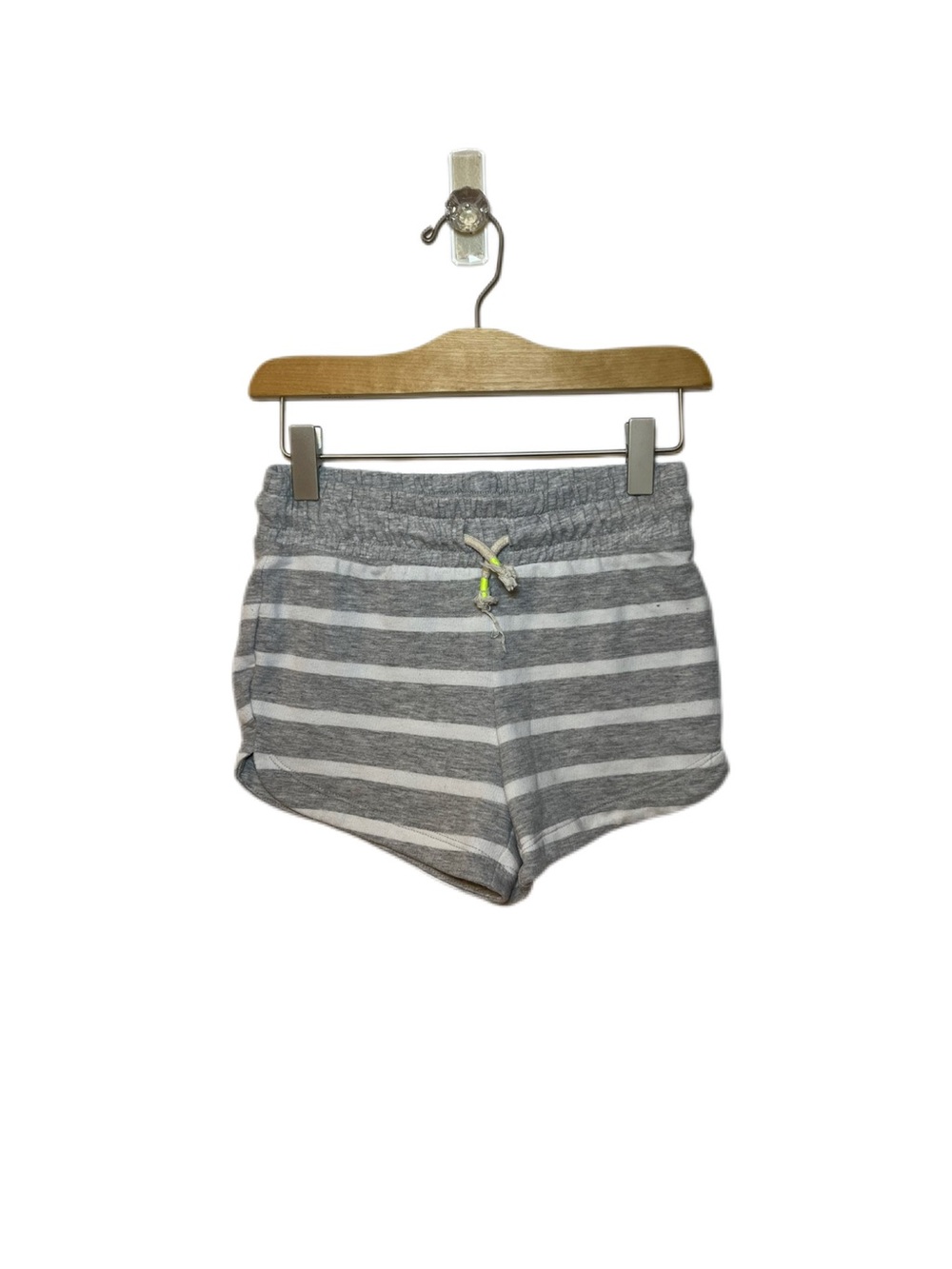 Cat & Jack Girls 6 / 6X Grey and White Striped Soft Shorts